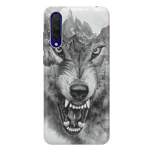 Чехол RE:PA для Xiaomi Mi 9 Lite / CC9 с принтом Волк в горах в Фианит-Ломбард