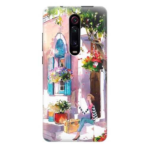 Чехол RE:PA для Xiaomi Mi 9T/Mi 9T Pro/K20/K20 Pro с принтом Девочка на цветущей улочке в Фианит-Ломбард