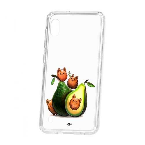 Чехол Samsung Galaxy A10 2019 Kruche Print Авокотики в Фианит-Ломбард