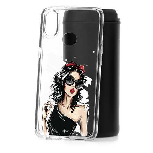 Чехол Samsung Galaxy A10S Kruche Print Фэшн леди в Фианит-Ломбард