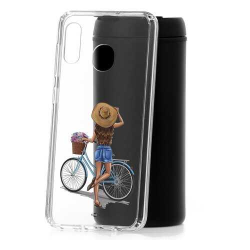 Чехол Samsung Galaxy A20 2019 Kruche Print Велосипедная прогулка в Фианит-Ломбард
