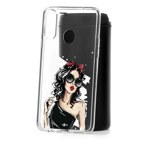 Чехол Samsung Galaxy A20S Kruche Print Фэшн леди в Фианит-Ломбард