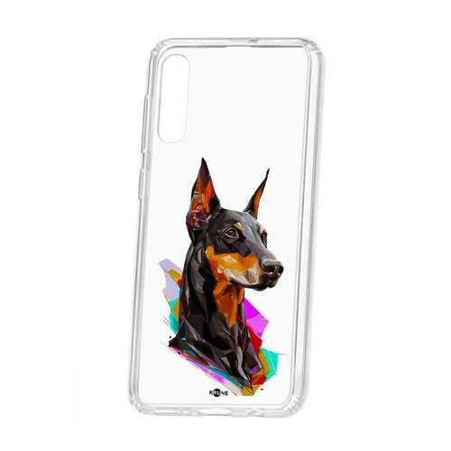 Чехол Samsung Galaxy A50 2019 Kruche Print Доберман в Фианит-Ломбард