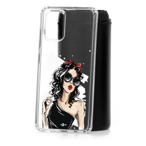 Чехол Samsung Galaxy A51 Kruche Print Фэшн леди в Фианит-Ломбард