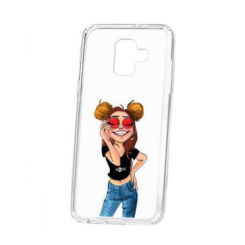 Чехол Samsung Galaxy A6 (2018) A600f Kruche Print Smiling в Фианит-Ломбард
