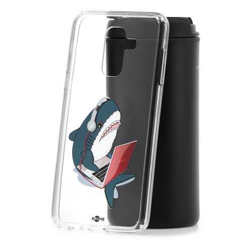 Чехол Samsung Galaxy A6 Plus (2018) A605f Kruche Print Акула в Фианит-Ломбард