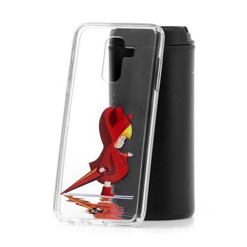 Чехол Samsung Galaxy A6 Plus (2018) A605f Kruche Print Девочка с зонтом в Фианит-Ломбард