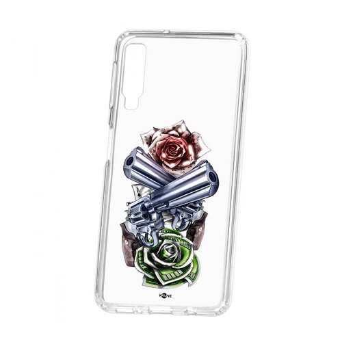 Чехол Samsung Galaxy A7 (2018) A750 Kruche Print Карты деньги 2 ствола в Фианит-Ломбард