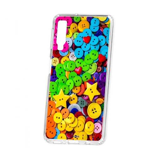 Чехол Samsung Galaxy A7 (2018) A750 Kruche Print Пуговки в Фианит-Ломбард