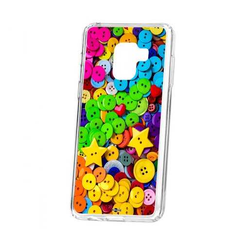 Чехол Samsung Galaxy A8 2018 (A530) Kruche Print Пуговки в Фианит-Ломбард