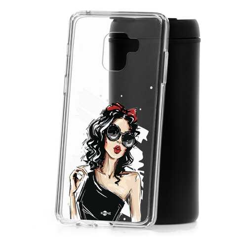 Чехол Samsung Galaxy A8+ 2018 (A730) Kruche Print Фэшн леди в Фианит-Ломбард