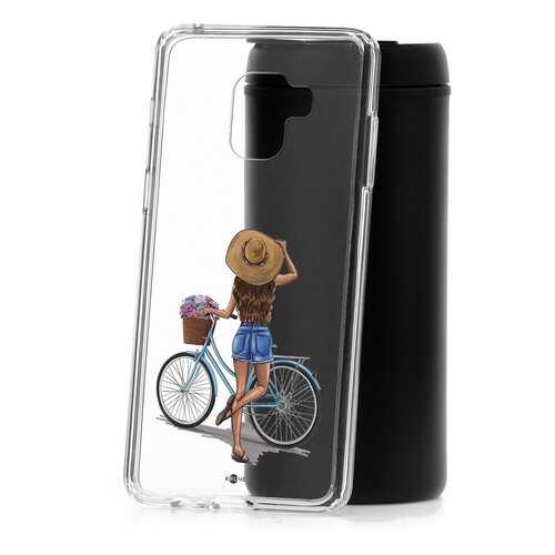 Чехол Samsung Galaxy A8+ 2018 (A730) Kruche Print Велосипедная прогулка в Фианит-Ломбард