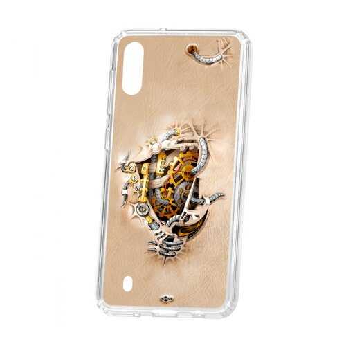 Чехол Samsung Galaxy M10 Kruche Print Механизм в Фианит-Ломбард