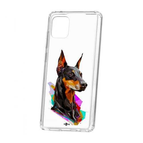Чехол Samsung Galaxy Note 10 Lite Kruche Print Доберман в Фианит-Ломбард