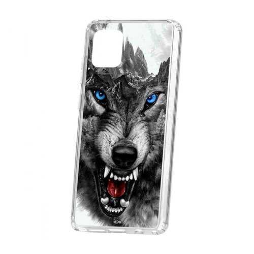 Чехол Samsung Galaxy Note 10 Lite Kruche Print Волк в Фианит-Ломбард