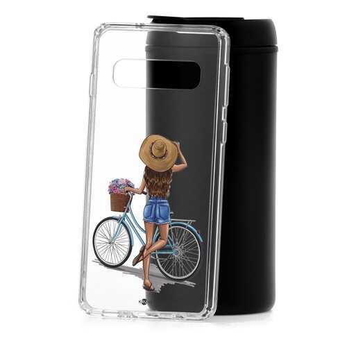 Чехол Samsung Galaxy S10 Kruche Print Велосипедная прогулка в Фианит-Ломбард