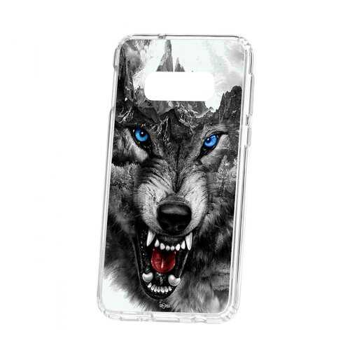 Чехол Samsung Galaxy S10e Kruche Print Волк в Фианит-Ломбард