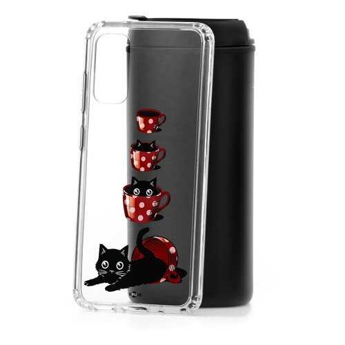Чехол Samsung Galaxy S20 Kruche Print Котенок в чашке в Фианит-Ломбард