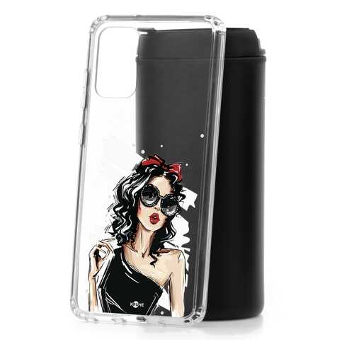 Чехол Samsung Galaxy S20 Plus Kruche Print Фэшн леди в Фианит-Ломбард