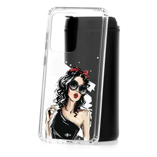 Чехол Samsung Galaxy S20 Ultra Kruche Print Фэшн леди в Фианит-Ломбард