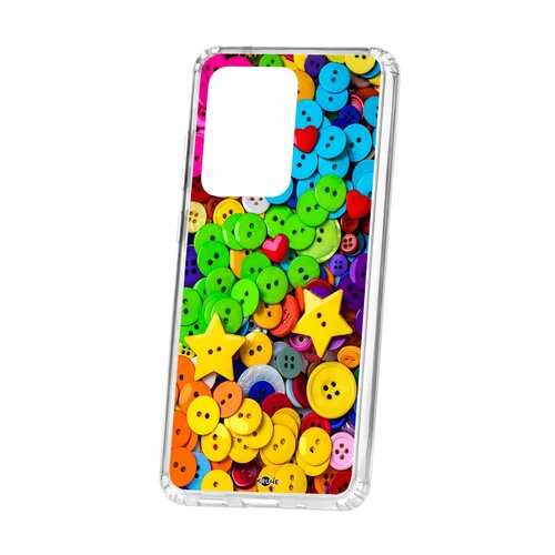 Чехол Samsung Galaxy S20 Ultra Kruche Print Пуговки в Фианит-Ломбард