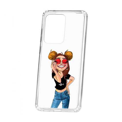 Чехол Samsung Galaxy S20 Ultra Kruche Print Smiling в Фианит-Ломбард