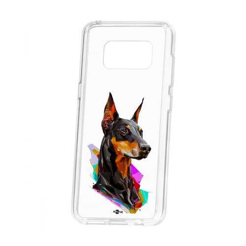 Чехол Samsung Galaxy S8 Kruche Print Доберман в Фианит-Ломбард