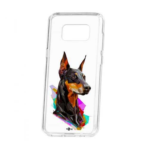 Чехол Samsung Galaxy S8 Plus Kruche Print Доберман в Фианит-Ломбард