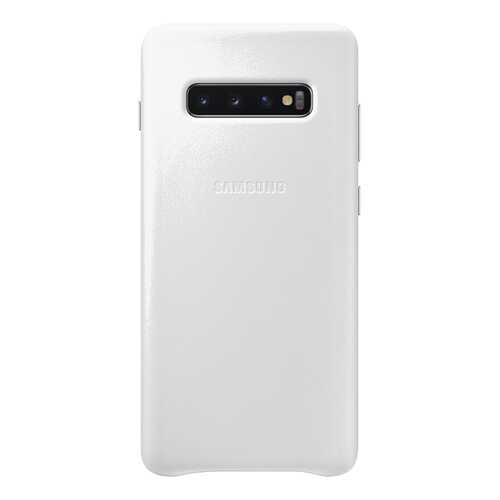 Чехол Samsung Leather Cover для Galaxy S10 Plus White в Фианит-Ломбард