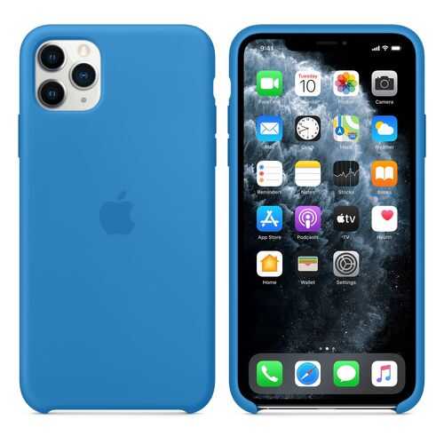 Чехол Silicone Case для Apple iPhone 11 Pro Max Surf Blue Cиняя волна (MY1J2ZM/A) в Фианит-Ломбард