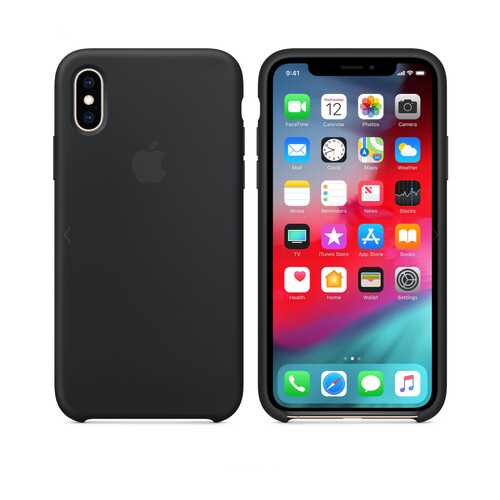 Чехол Silicone Case для Apple iPhone X / Apple iPhone XS Black (MIS7FE/A) в Фианит-Ломбард