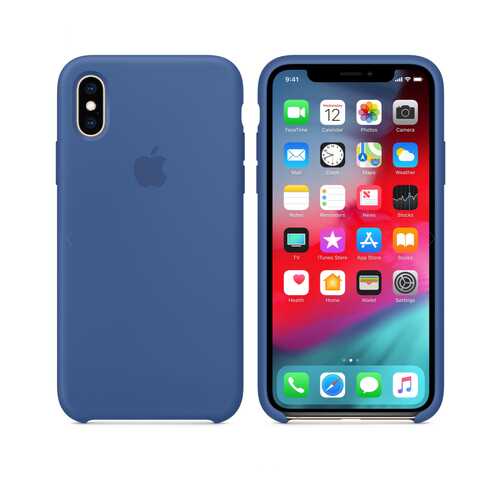 Чехол Silicone Case для Apple iPhone X / Apple iPhone XS Delft Blue (MZV7FE/A) в Фианит-Ломбард