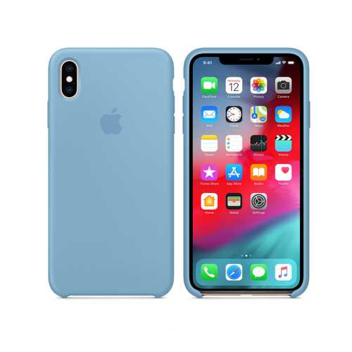 Чехол Silicone Case для Apple iPhone XS Max Cornflower (MWN4UFE/A) в Фианит-Ломбард