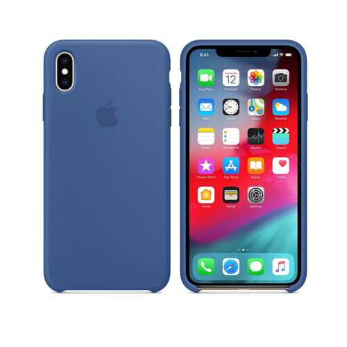 Чехол Silicone Case для Apple iPhone XS Max Delft Blue Blue (MWO7KFE/A) в Фианит-Ломбард