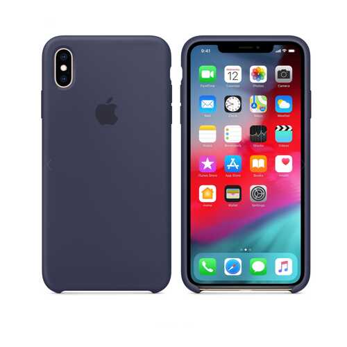 Чехол Silicone Case для Apple iPhone XS Max Midnight Blue Тёмно-Blue (MWU3AFE/A) в Фианит-Ломбард