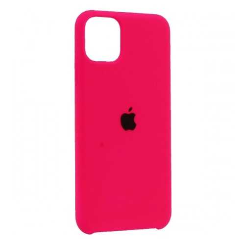 Чехол Silicone Case Lux для iPhone 11Pro Max Кислотно-розовый в Фианит-Ломбард