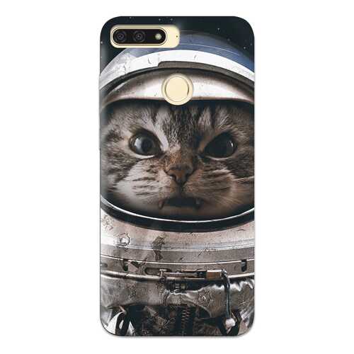 Чехол СМАКС Space Cat для Huawei Honor 7C/Y6 Prime (2018) в Фианит-Ломбард
