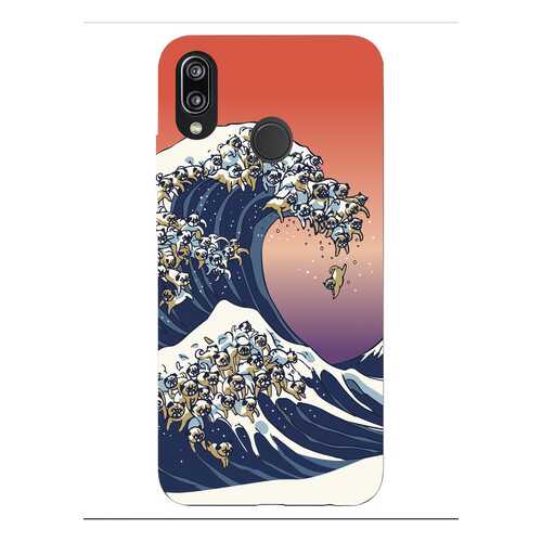 Чехол СМАКС The Great Wave of Pug для Huawei P20 Lite (2018) в Фианит-Ломбард