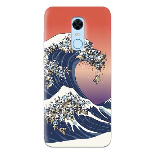 Чехол СМАКС The Great Wave of Pug для Xiaomi Redmi 5 Plus (2017) в Фианит-Ломбард