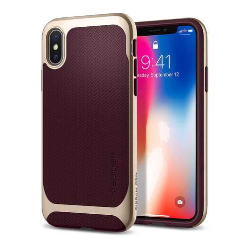 Чехол Spigen Neo Hybrid для Apple iPhone X/Xs Burgundy (057CS22168) в Фианит-Ломбард