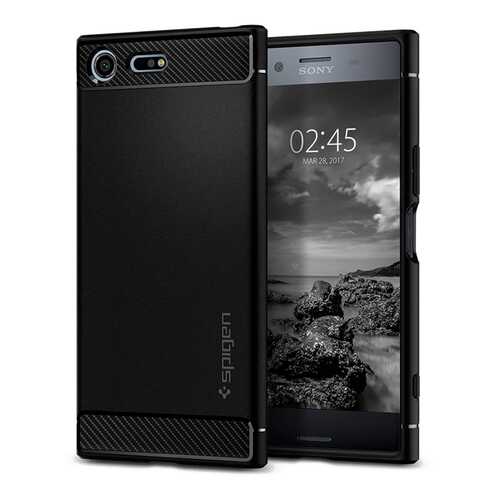 Чехол Spigen Ruggerd Armor black для Sony Xperia XZ Premium / G10CS21968 в Фианит-Ломбард