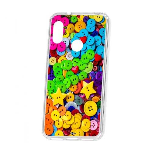 Чехол Xiaomi Redmi 6 Pro Kruche Print Пуговки в Фианит-Ломбард