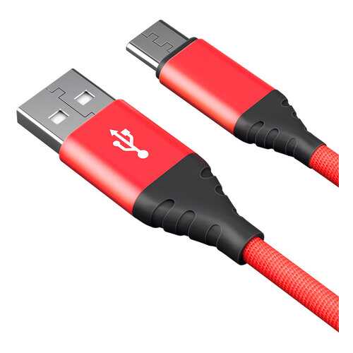 Кабель AKAI CBL208RD USB А-microUSB, красный в Фианит-Ломбард