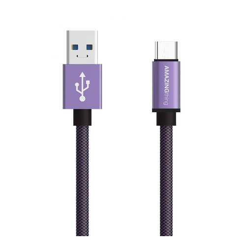 Кабель Amazingthing SupremeLink Ultimate Speed USB-Micro Lavender Violet 0.18m 3A в Фианит-Ломбард