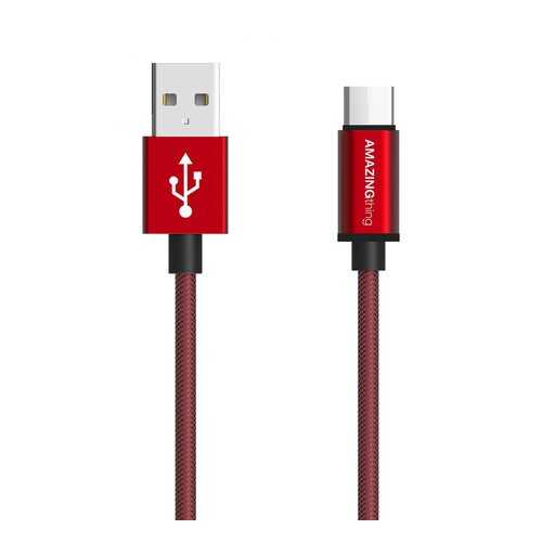 Кабель Amazingthing SupremeLink Ultimate Speed USB-Type-C Red 0.18m 3A в Фианит-Ломбард