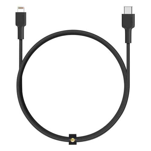 Кабель Aukey Braided Nylon Type-C/Lightning 1.2м Black (CB-CL1) в Фианит-Ломбард