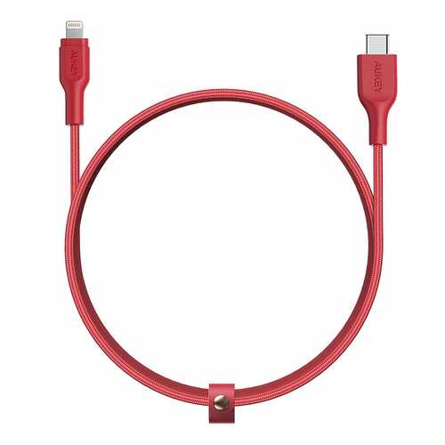 Кабель Aukey Braided Nylon USB-C to Lightning 2m Red (CB-CL2) в Фианит-Ломбард