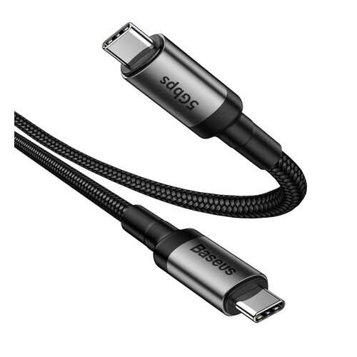 Кабель Baseus Cafule series cable Type-C PD3.1 Gen1 60W(20V/3A) 1м Black/Grey (CATKLF-RG1) в Фианит-Ломбард