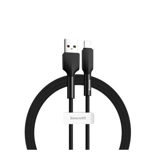 Кабель Baseus USB-iP Silica Gel Black 1m в Фианит-Ломбард