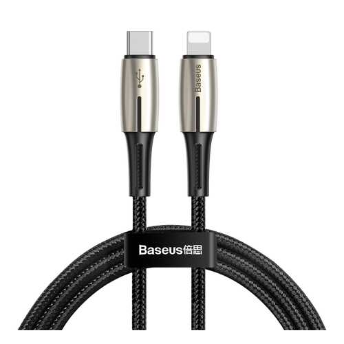Кабель Baseus Waterdrop Data Cable Type-C-Lightning PD 18W 1,3 м Black/Grey (CATLRD-01) в Фианит-Ломбард